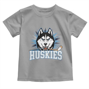 Cool Siberian Husky Ice Hockey Toddler T Shirt Gift For Dog Lovers TS12 Sport Gray Print Your Wear