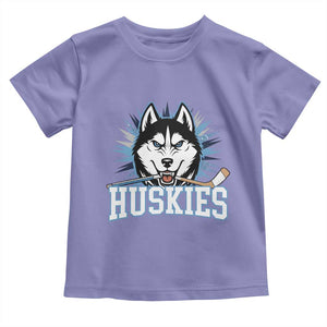 Cool Siberian Husky Ice Hockey Toddler T Shirt Gift For Dog Lovers TS12 Violet Print Your Wear