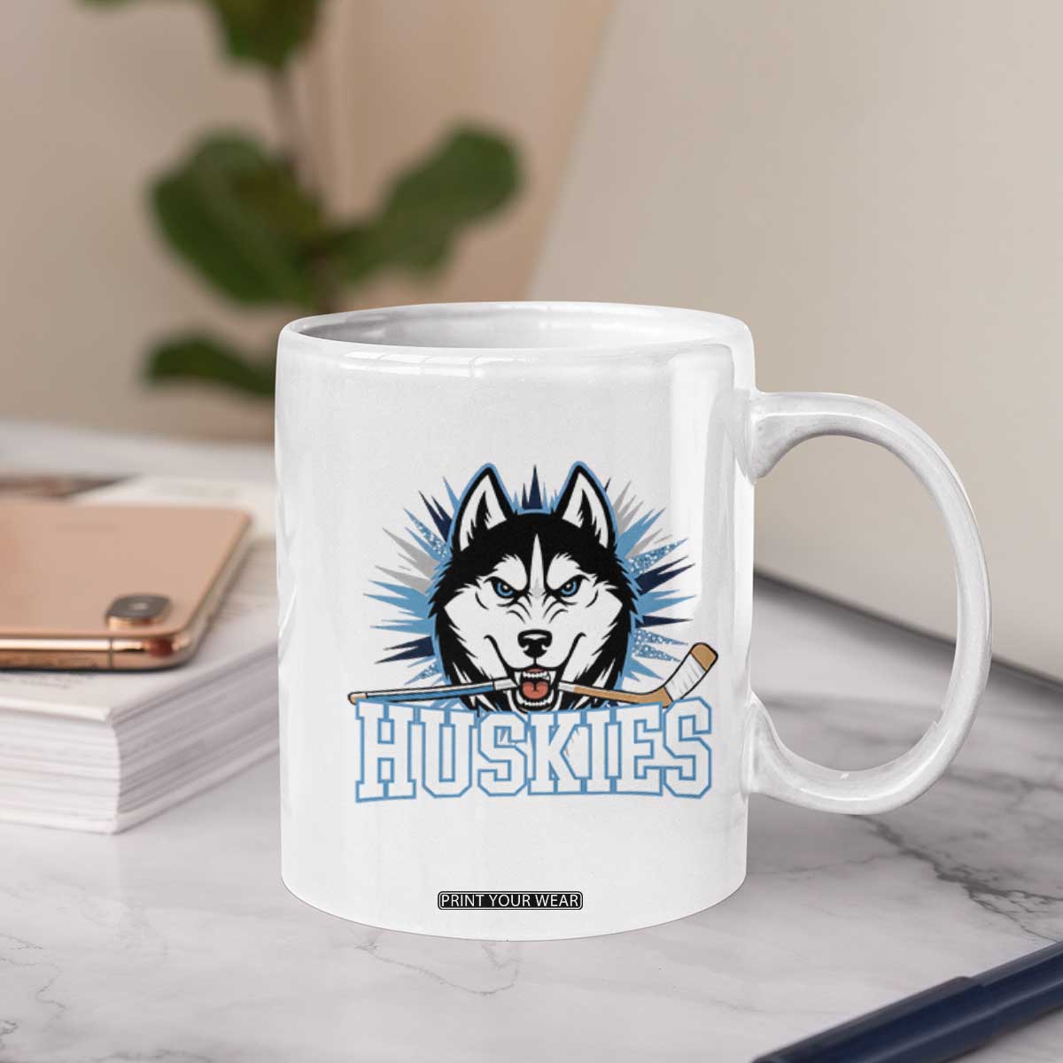 Cool Siberian Husky Ice Hockey Coffee Mug Gift For Dog Lovers TS12 Print Your Wear