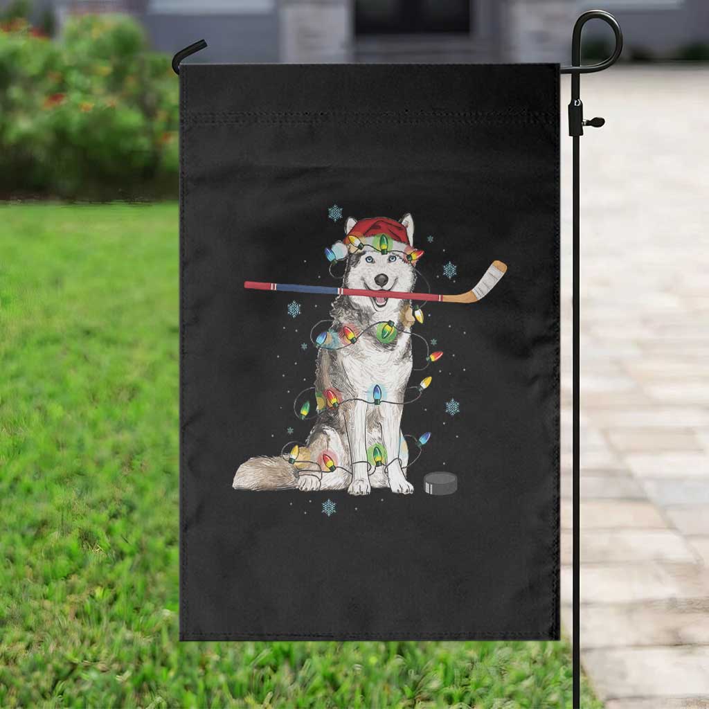 Funny Christmas Husky Ice Hockey Player Holiday Gift Garden Flag TS12 Print Your Wear