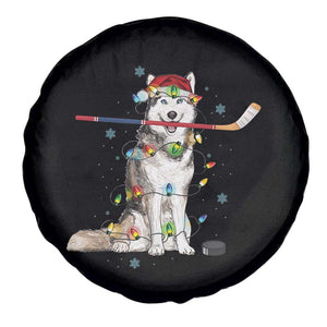 Funny Christmas Husky Ice Hockey Player Holiday Gift Spare Tire Cover TS12 Print Your Wear