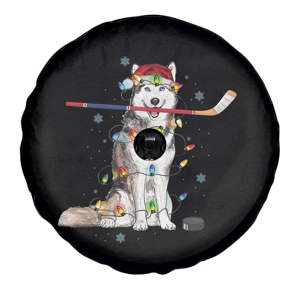 Funny Christmas Husky Ice Hockey Player Holiday Gift Spare Tire Cover TS12 Print Your Wear