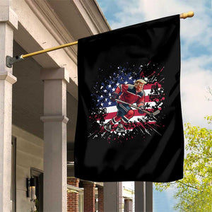 Funny Trump Playing Ice Hockey Garden Flag Funny Patriotic Gift TS12 Print Your Wear