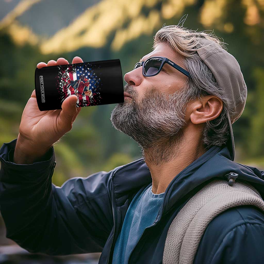 Funny Trump Playing Ice Hockey 4 in 1 Can Cooler Tumbler Funny Patriotic Gift TS12 Print Your Wear