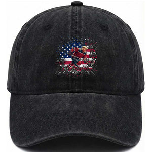 Funny Trump Playing Ice Hockey Washed Cotton Baseball Cap Funny Patriotic Gift TS12 Print Your Wear