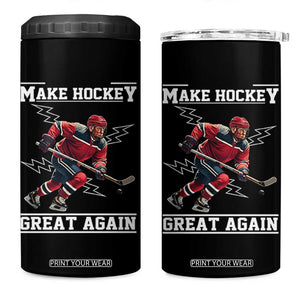 Funny Trump Ice Hockey Player 4 in 1 Can Cooler Tumbler Make Hockey Great Again TS12 One Size: 16 oz Black Print Your Wear