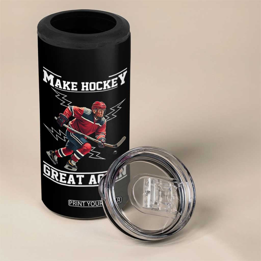 Funny Trump Ice Hockey Player 4 in 1 Can Cooler Tumbler Make Hockey Great Again TS12 Print Your Wear