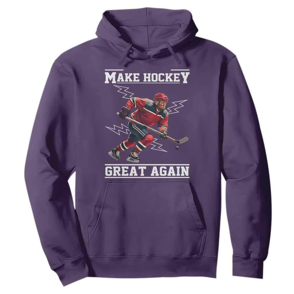 Funny Trump Ice Hockey Player Hoodie Make Hockey Great Again TS12 Purple Print Your Wear