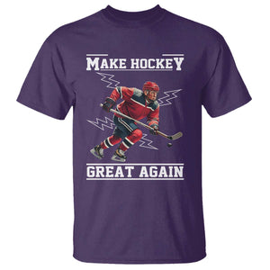 Funny Trump Ice Hockey Player T Shirt Make Hockey Great Again TS12 Purple Print Your Wear