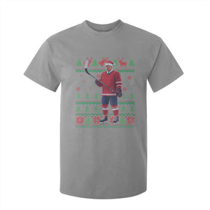 Trump Playing Ice Hockey T Shirt For Kid Funny Ugly Christmas Sweater Gift TS12 Sport Gray Print Your Wear