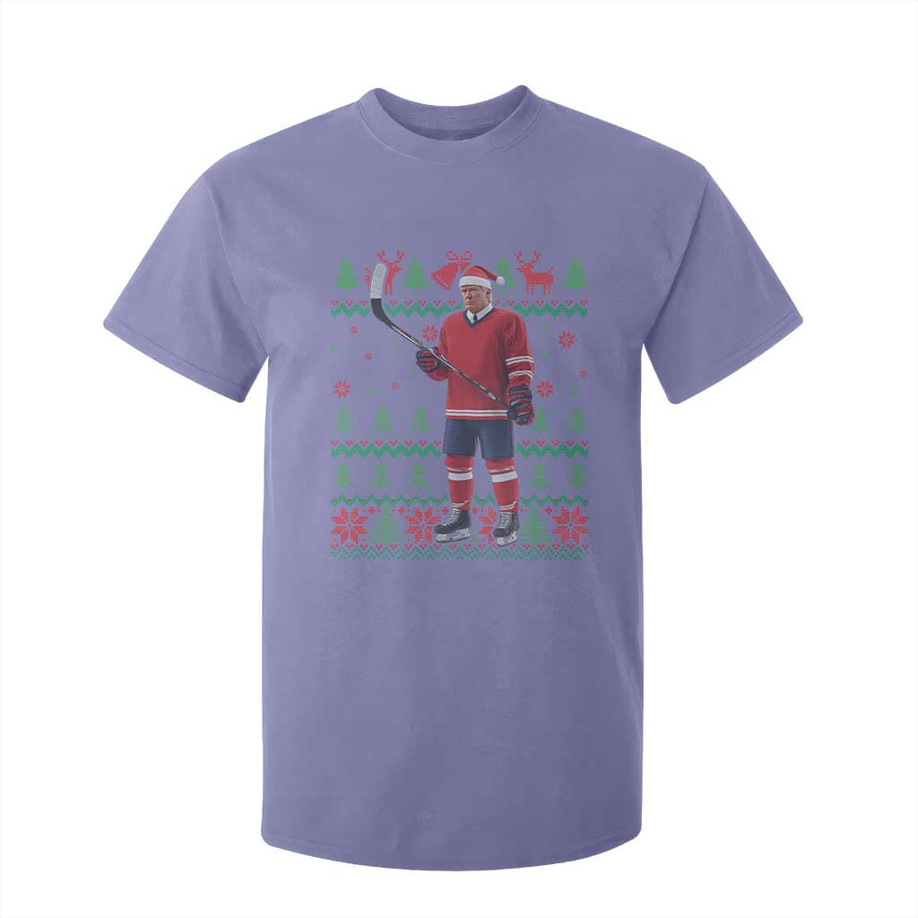 Trump Playing Ice Hockey T Shirt For Kid Funny Ugly Christmas Sweater Gift TS12 Violet Print Your Wear