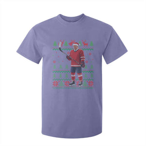 Trump Playing Ice Hockey T Shirt For Kid Funny Ugly Christmas Sweater Gift TS12 Violet Print Your Wear