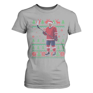 Trump Playing Ice Hockey T Shirt For Women Funny Ugly Christmas Sweater Gift TS12 Sport Gray Print Your Wear