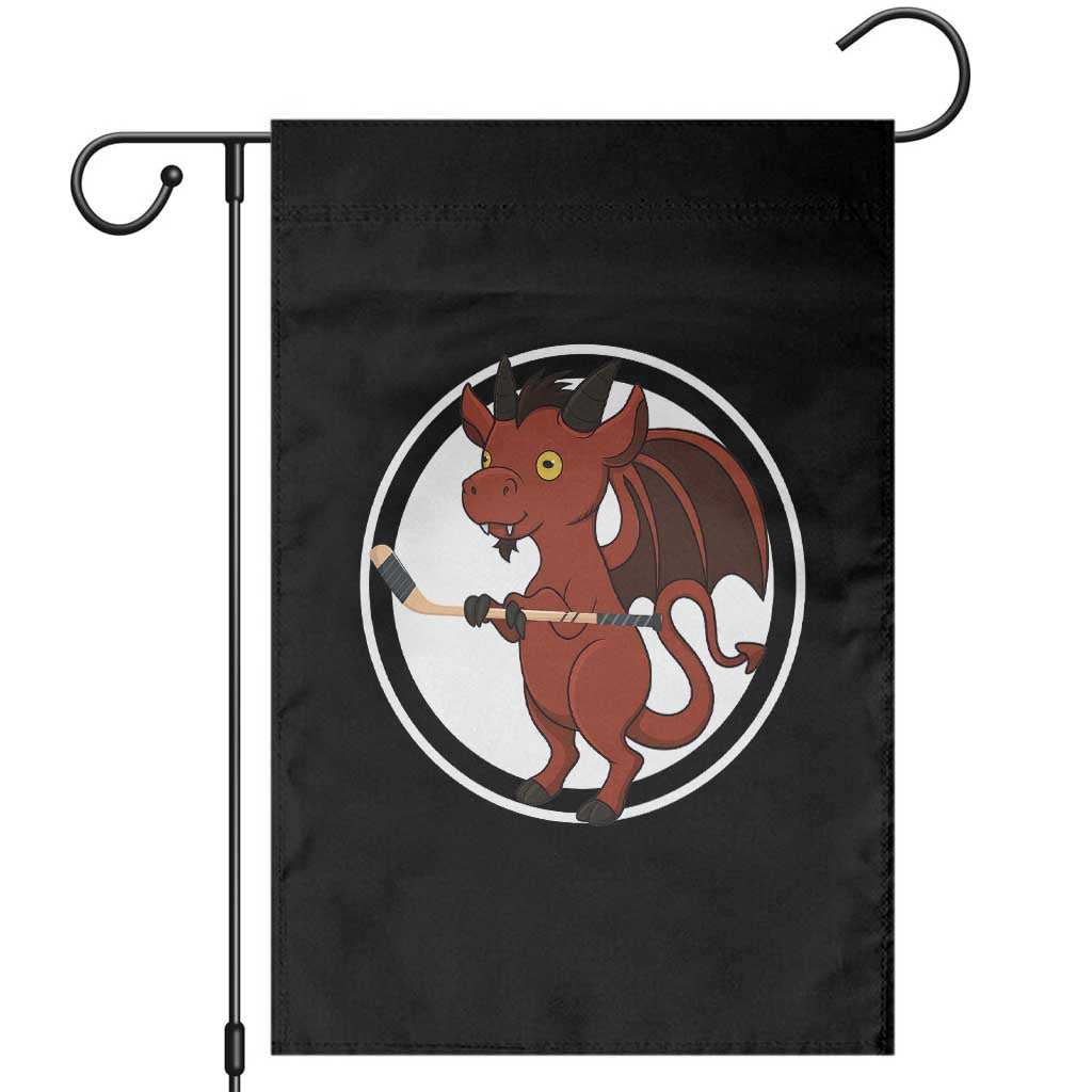 Funny Cryptid Sports Gift Garden Flag Jersey Devil Playing Ice Hockey TS12 Black Print Your Wear