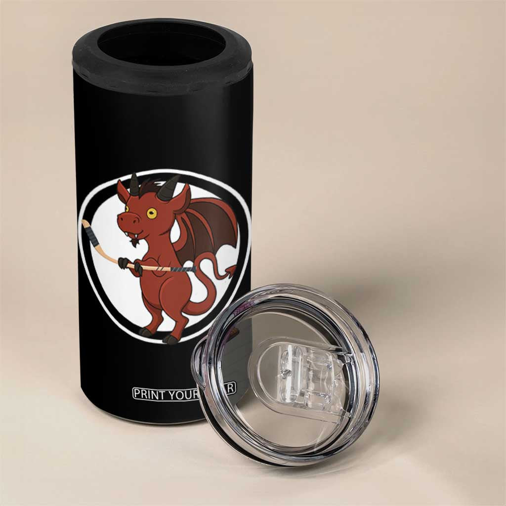 Funny Cryptid Sports Gift 4 in 1 Can Cooler Tumbler Jersey Devil Playing Ice Hockey TS12 Print Your Wear