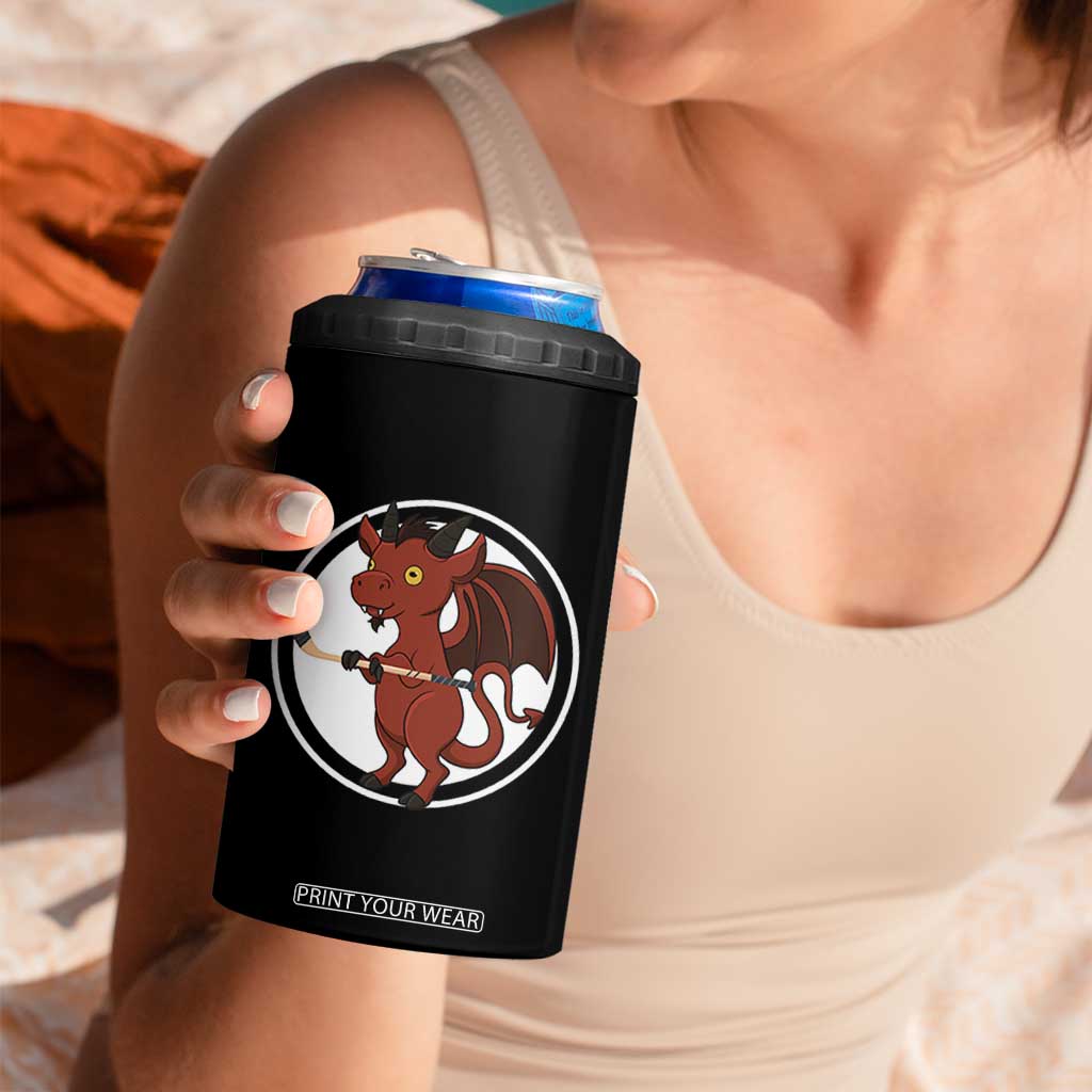 Funny Cryptid Sports Gift 4 in 1 Can Cooler Tumbler Jersey Devil Playing Ice Hockey TS12 Print Your Wear