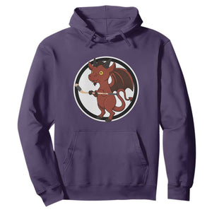 Funny Cryptid Sports Gift Hoodie Jersey Devil Playing Ice Hockey TS12 Purple Print Your Wear