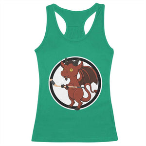 Funny Cryptid Sports Gift Racerback Tank Top Jersey Devil Playing Ice Hockey TS12 Irish Green Print Your Wear