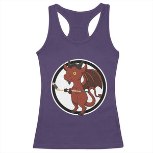 Funny Cryptid Sports Gift Racerback Tank Top Jersey Devil Playing Ice Hockey TS12 Purple Print Your Wear
