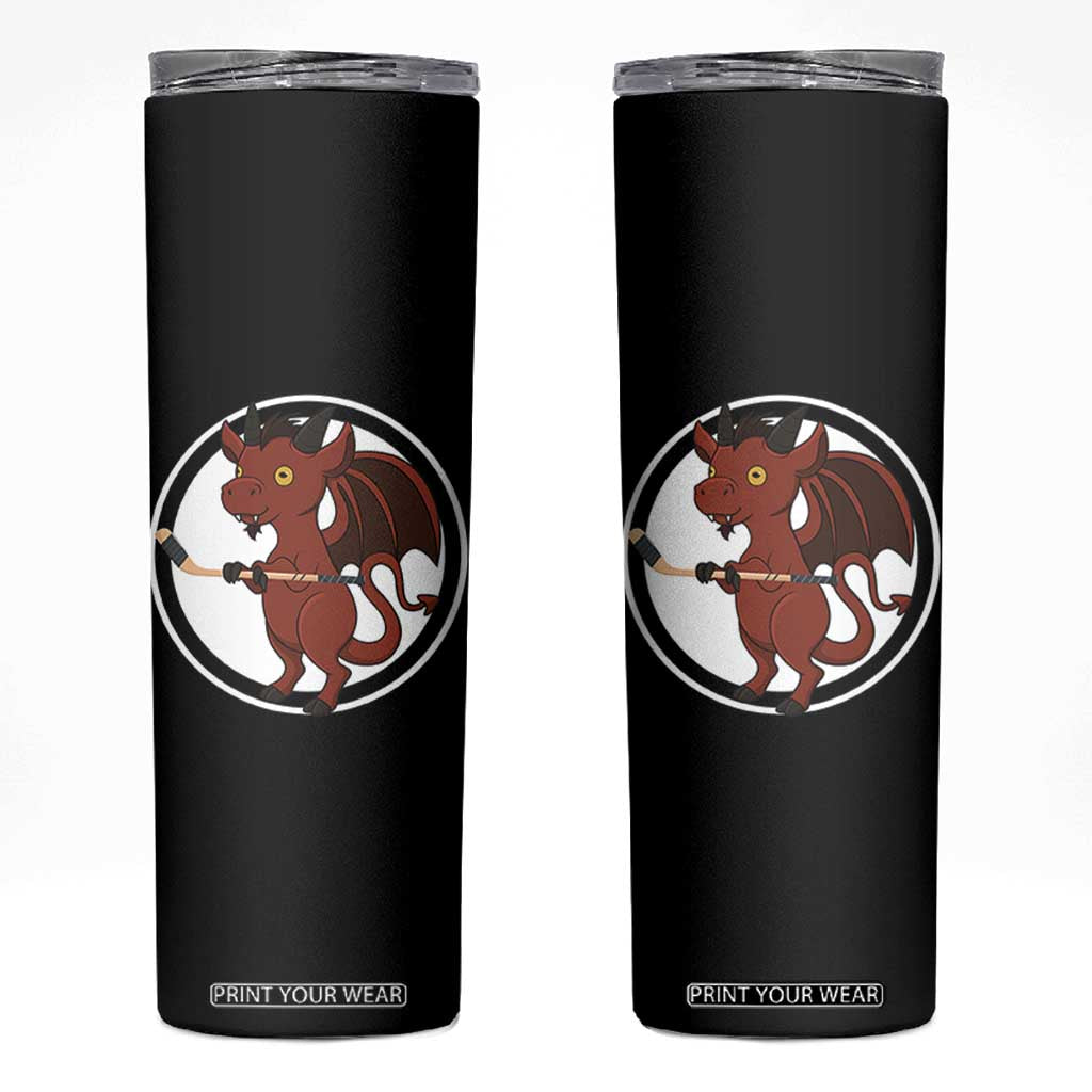 Funny Cryptid Sports Gift Skinny Tumbler Jersey Devil Playing Ice Hockey TS12 Black Print Your Wear