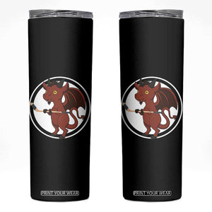 Funny Cryptid Sports Gift Skinny Tumbler Jersey Devil Playing Ice Hockey TS12 Black Print Your Wear