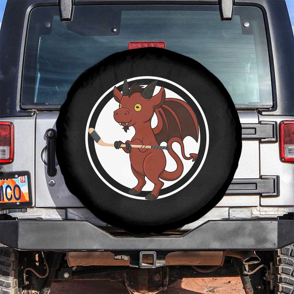 Funny Cryptid Sports Gift Spare Tire Cover Jersey Devil Playing Ice Hockey TS12 No hole Black Print Your Wear