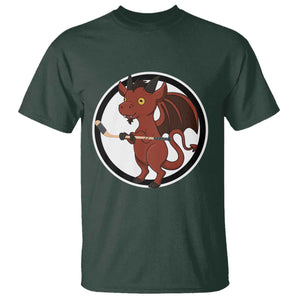 Funny Cryptid Sports Gift T Shirt Jersey Devil Playing Ice Hockey TS12 Dark Forest Green Print Your Wear