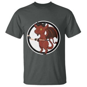 Funny Cryptid Sports Gift T Shirt Jersey Devil Playing Ice Hockey TS12 Dark Heather Print Your Wear
