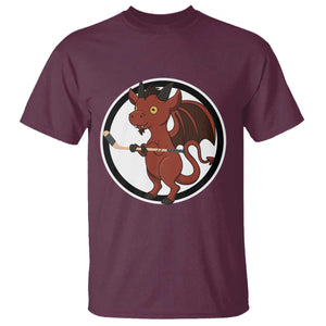 Funny Cryptid Sports Gift T Shirt Jersey Devil Playing Ice Hockey TS12 Maroon Print Your Wear