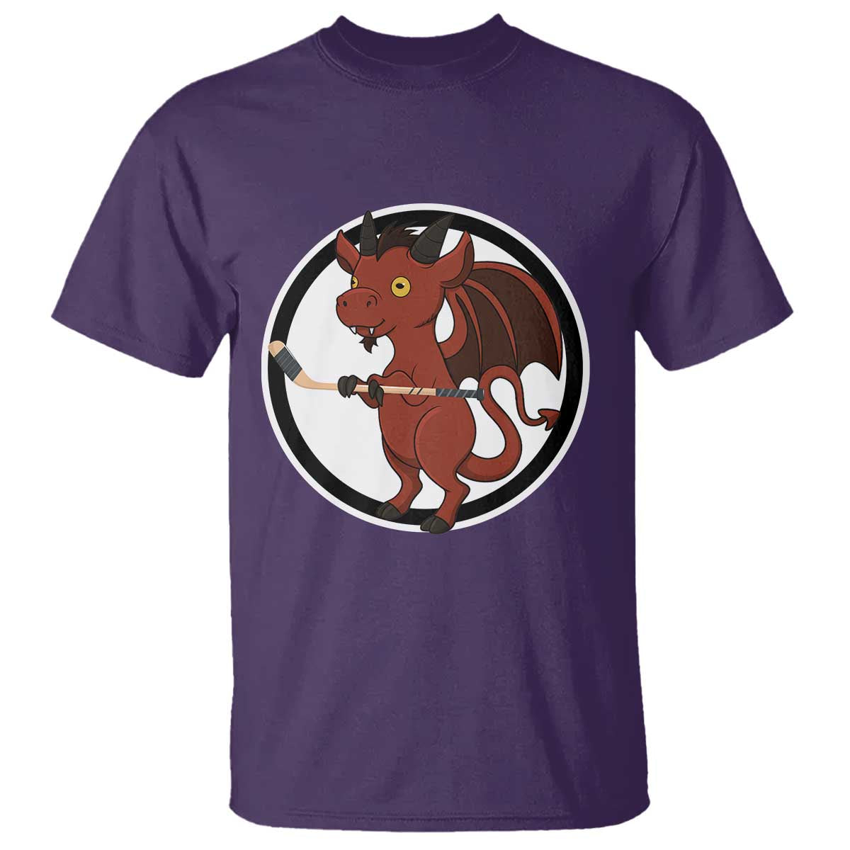 Funny Cryptid Sports Gift T Shirt Jersey Devil Playing Ice Hockey TS12 Purple Print Your Wear