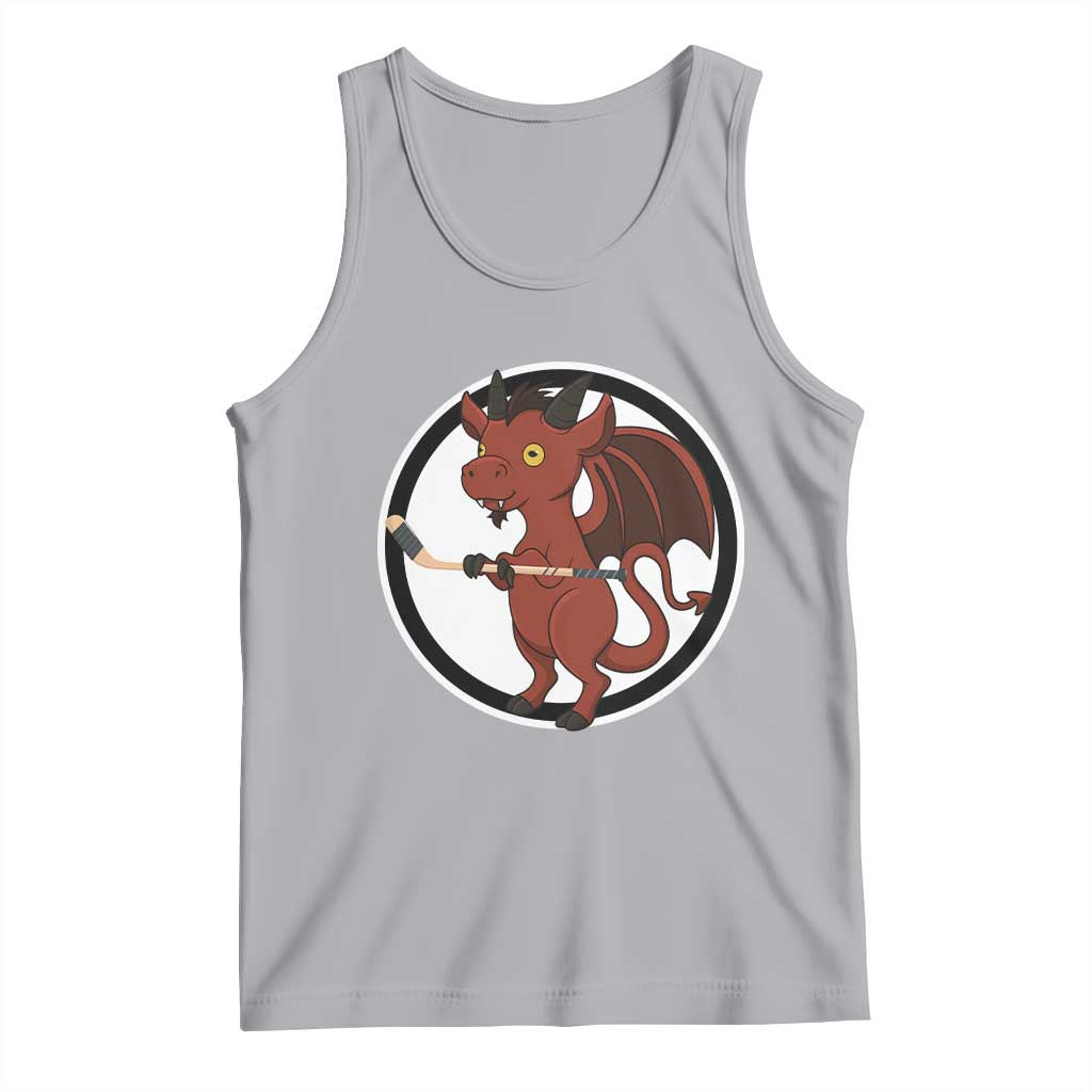 Funny Cryptid Sports Gift Tank Top Jersey Devil Playing Ice Hockey TS12 Athletic Heather Print Your Wear
