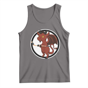 Funny Cryptid Sports Gift Tank Top Jersey Devil Playing Ice Hockey TS12 Deep Heather Print Your Wear