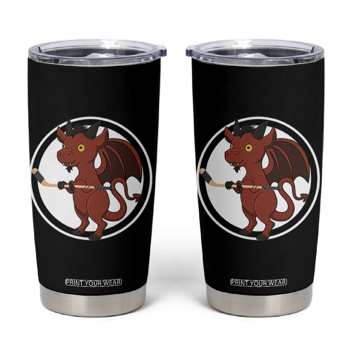 Funny Cryptid Sports Gift Tumbler Cup Jersey Devil Playing Ice Hockey TS12 Black Print Your Wear