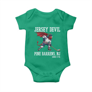 Pine Barrens New Jersey Devil Baby Onesie Gothic Horror Ice Hockey Gift TS12 Irish Green Print Your Wear