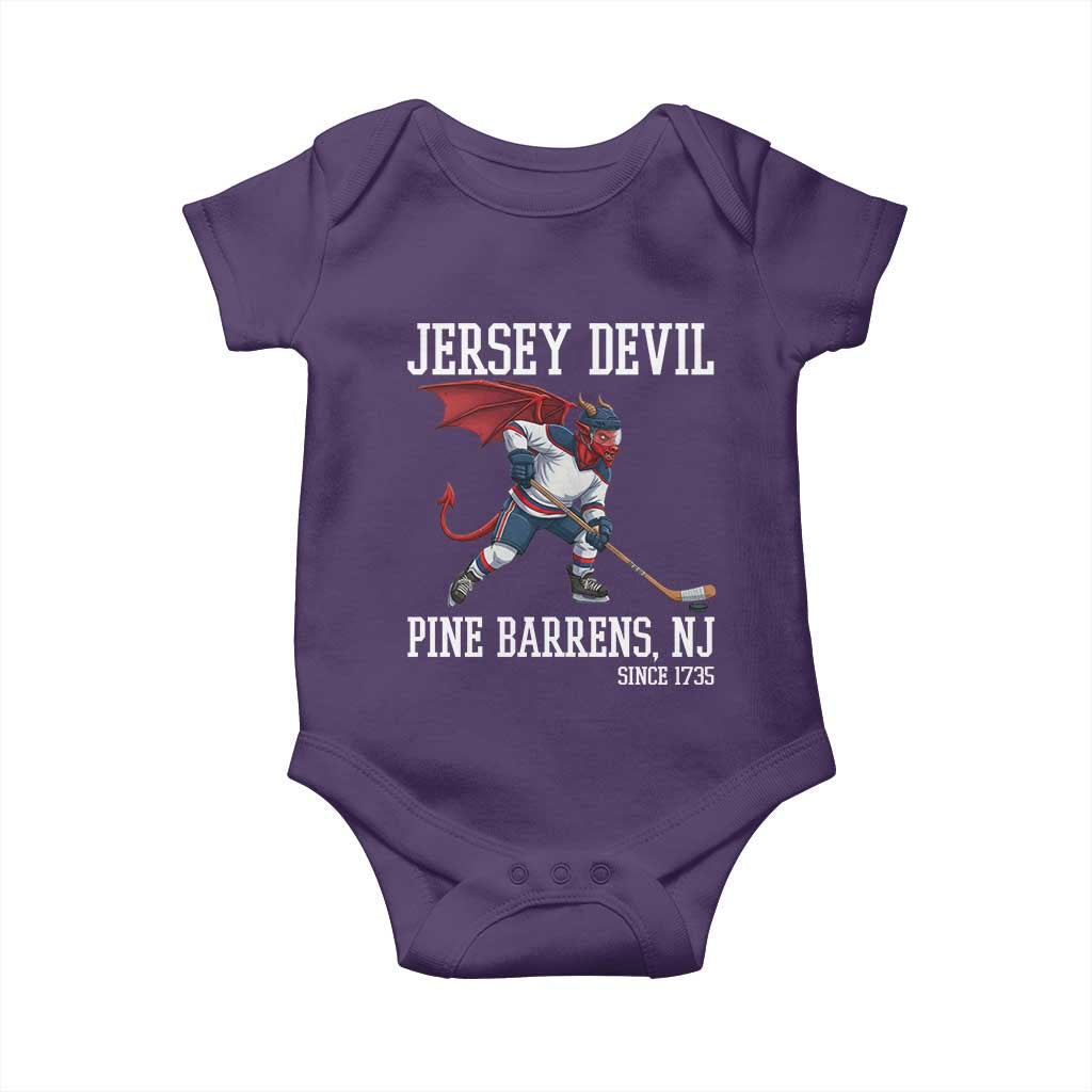 Pine Barrens New Jersey Devil Baby Onesie Gothic Horror Ice Hockey Gift TS12 Purple Print Your Wear