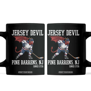 Pine Barrens New Jersey Devil Coffee Mug Gothic Horror Ice Hockey Gift TS12 Black Print Your Wear