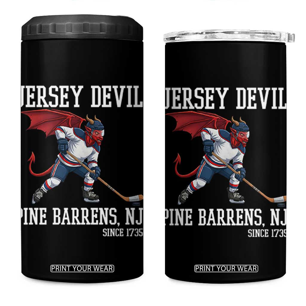 Pine Barrens New Jersey Devil 4 in 1 Can Cooler Tumbler Gothic Horror Ice Hockey Gift TS12 One Size: 16 oz Black Print Your Wear