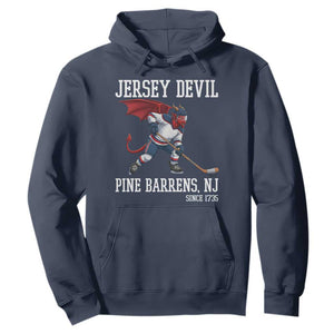 Pine Barrens New Jersey Devil Hoodie Gothic Horror Ice Hockey Gift TS12 Navy Print Your Wear