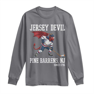 Pine Barrens New Jersey Devil Long Sleeve Shirt Gothic Horror Ice Hockey Gift TS12 Charcoal Print Your Wear
