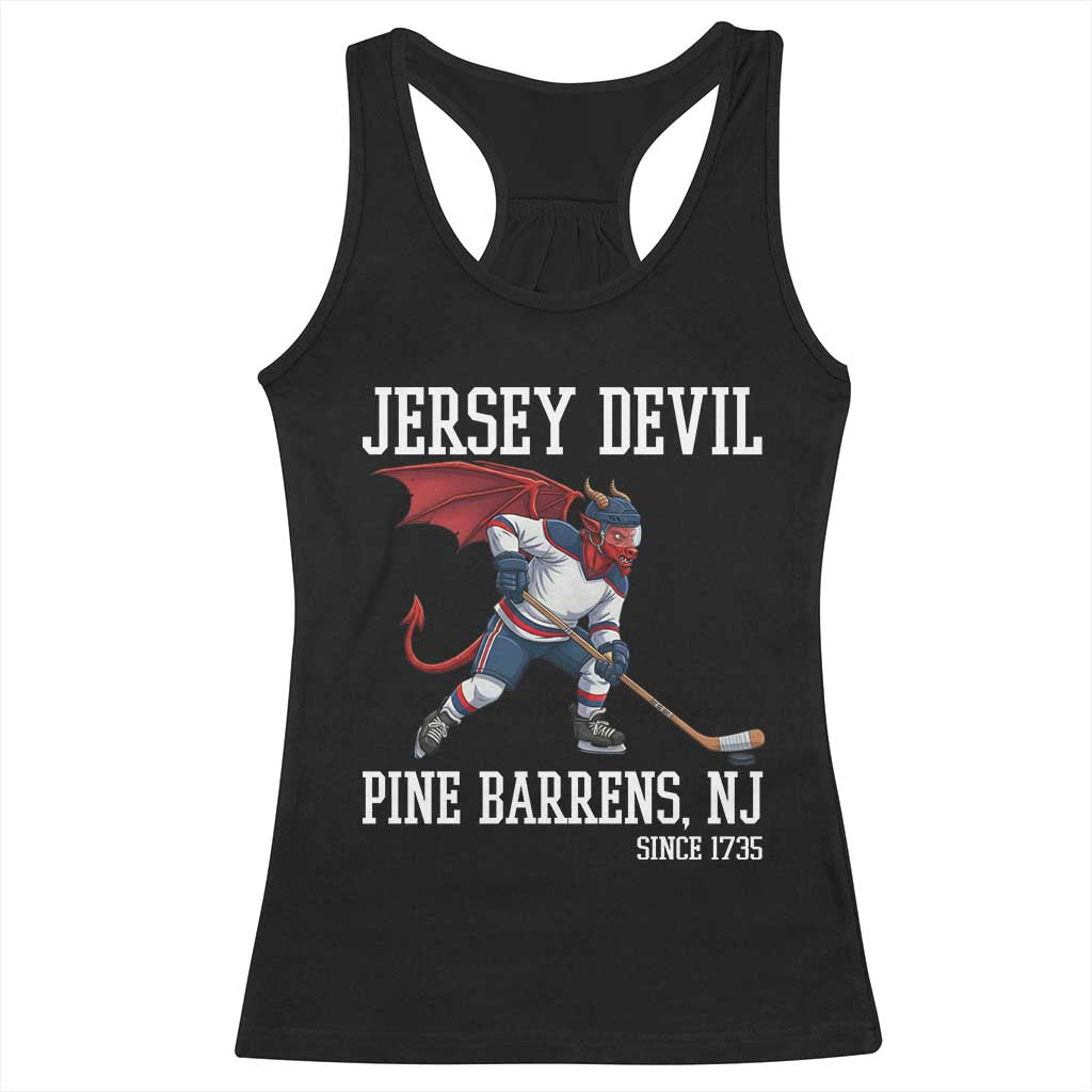 Pine Barrens New Jersey Devil Racerback Tank Top Gothic Horror Ice Hockey Gift TS12 Black Print Your Wear