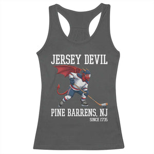 Pine Barrens New Jersey Devil Racerback Tank Top Gothic Horror Ice Hockey Gift TS12 Dark Heather Print Your Wear