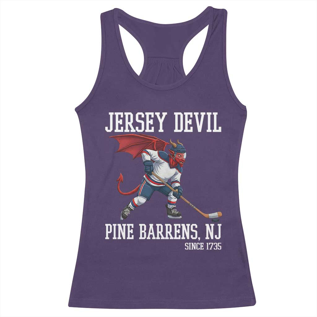 Pine Barrens New Jersey Devil Racerback Tank Top Gothic Horror Ice Hockey Gift TS12 Purple Print Your Wear
