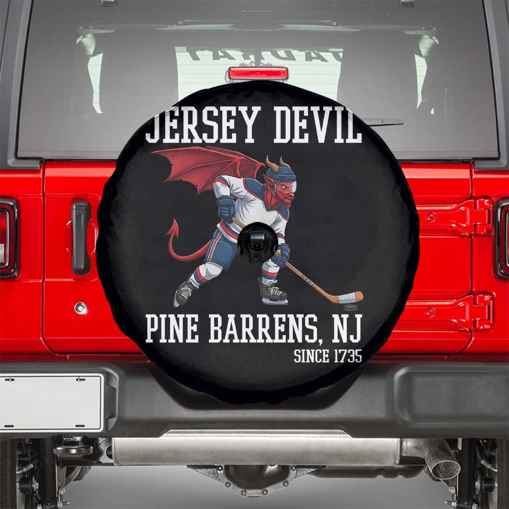 Pine Barrens New Jersey Devil Spare Tire Cover Gothic Horror Ice Hockey Gift TS12 Black Print Your Wear