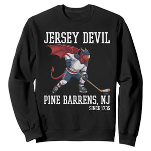 Pine Barrens New Jersey Devil Sweatshirt Gothic Horror Ice Hockey Gift TS12 Black Print Your Wear