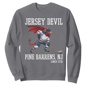 Pine Barrens New Jersey Devil Sweatshirt Gothic Horror Ice Hockey Gift TS12 Charcoal Print Your Wear