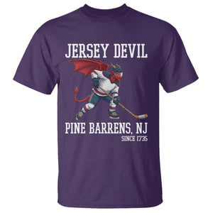 Pine Barrens New Jersey Devil T Shirt Gothic Horror Ice Hockey Gift TS12 Purple Print Your Wear