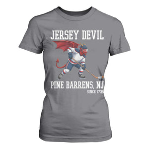 Pine Barrens New Jersey Devil T Shirt For Women Gothic Horror Ice Hockey Gift TS12 Charcoal Print Your Wear