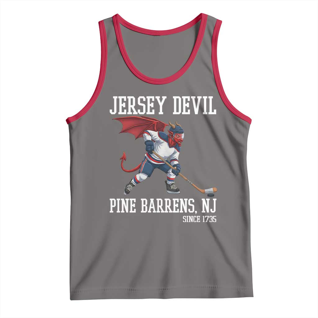 Pine Barrens New Jersey Devil Tank Top Gothic Horror Ice Hockey Gift TS12 Deep Heather Red Print Your Wear