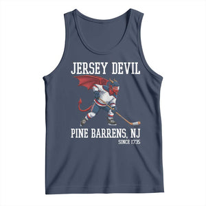 Pine Barrens New Jersey Devil Tank Top Gothic Horror Ice Hockey Gift TS12 Navy Print Your Wear