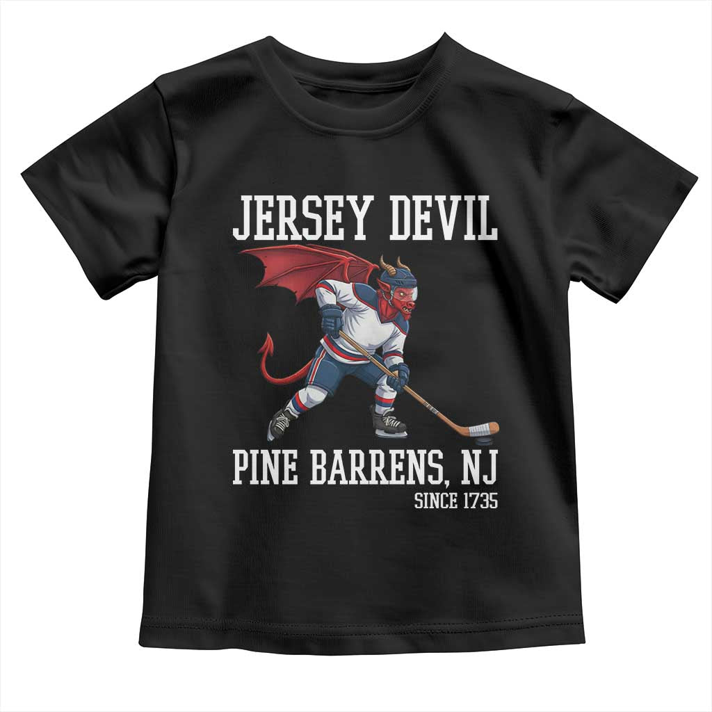 Pine Barrens New Jersey Devil Toddler T Shirt Gothic Horror Ice Hockey Gift TS12 Black Print Your Wear
